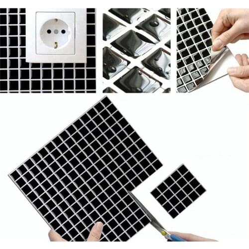 3d anti-fouling glue, mosaic self-adhesive glue wall sticker, kitchen crystal wallpaper simulation tile wallpaper