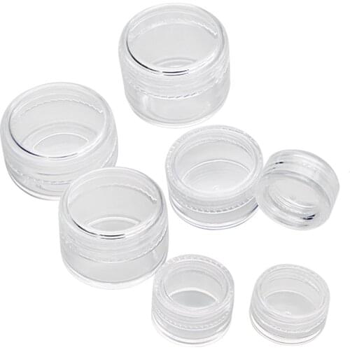 5pcs 3g 5g 7g 10g 20g 25g 30g Plastic Clear Empty Makeup Jar DIY Travel Cosmetic Portable Container