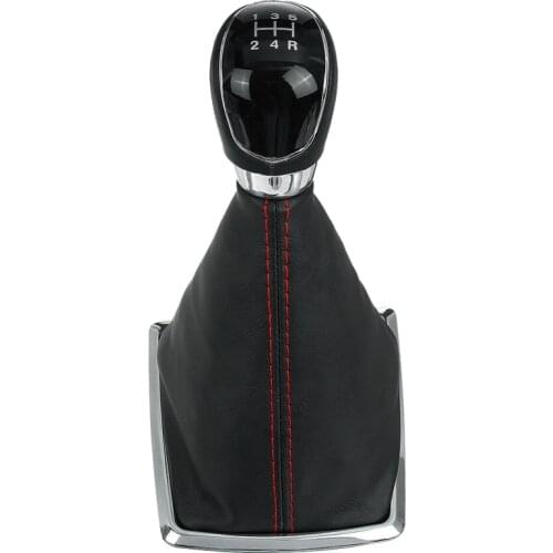 5 Speed Gear Stick Shift Knob&Dust Boot Cover for Ford Focus MK2 2005-2012
