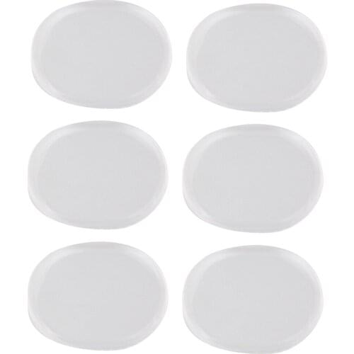 6pcs Transparent Oval Silencer Silencer Floor Mat for Rock Band