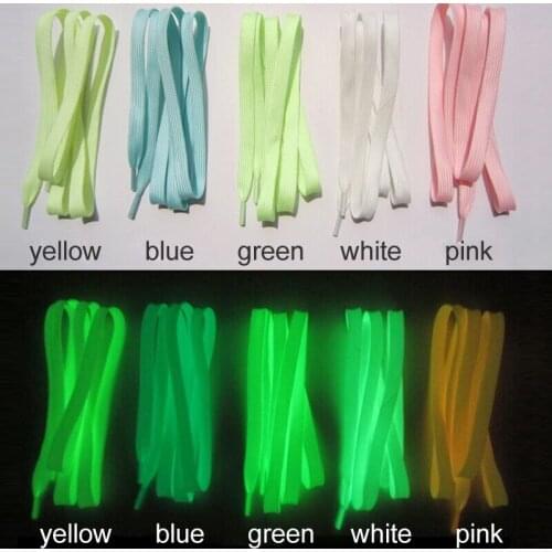 60cm/23.6'' Kids Child Luminous Flat Shoelaces Runner Athletic Safety Shoe Laces Shoestrings Cords Multicolor