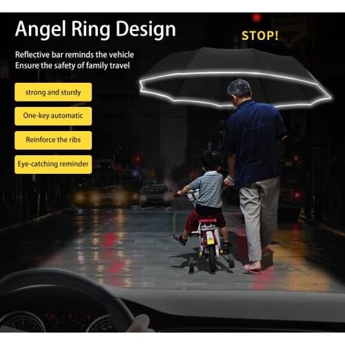 Automatic Umbrella Men Business Women Male Parasol Rain Umbrellas Female12 Bone Car Luxury Large Folding sunny Family Umbrellas