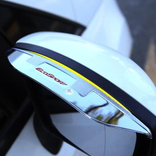 Car Side Rear View Wing Mirror Rain Guard Sun Eyebrow Shield Rainproof Shade Cover for Ford Ecosport 2012 - 2016 Accessories