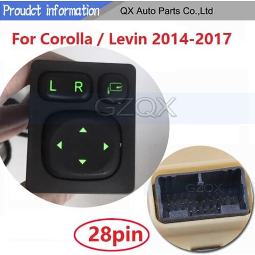 CAPQX 9/28pin For Corolla LEVIN 2014 2015 2016 2017 Outer Rearview Mirror Folding Switch Side Rear View mirror Fold Button