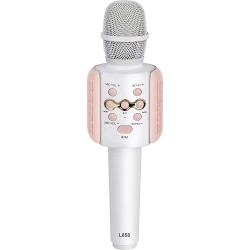 Kids Karaoke Microphone,Wireless Bluetooth Handheld Microphone,with LED Light MP3 Player,Microphone Speaker Player