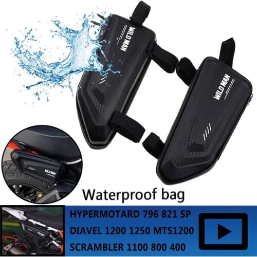 For DUCATI HYPERMOTARD 796, 821, SP Diavel 1200, 1250 MTS1200 Scrambler 1100, 800, 400 Modified Waterproof Triangle Bag Kit
