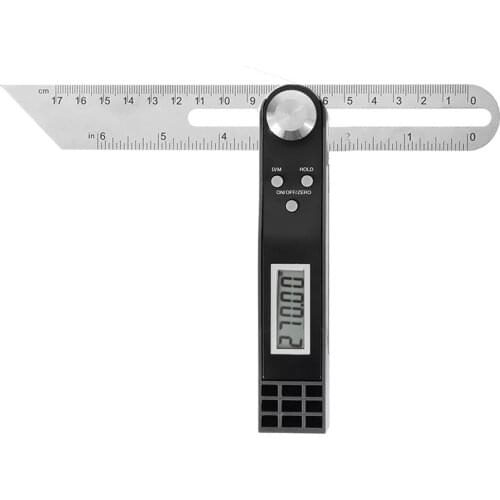 Electronic Level 360 Degree Angle Finder T Bevel Gauge Digital Protractor Inclinometer Ruler Sliding LCD Display Stainless Steel