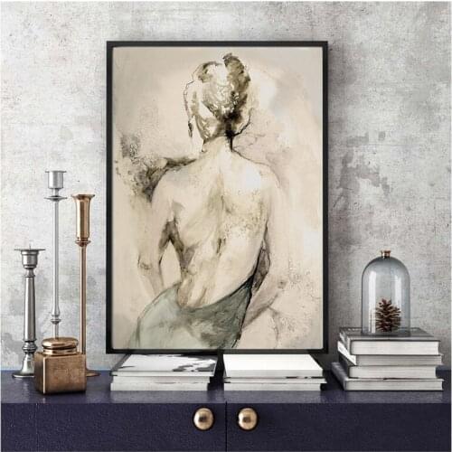 Canvas Painting Sexy Women Drawing Nordic Art Print Poster Wall Picture Black White Living Room Bedroom Home Decor Poster