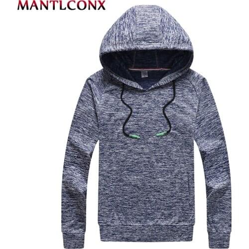 MANTLCONX New Quick Dry Hoodies Men Spring Sweatshirts Solid Hoodied Mens Sportswear Sweatshirts Men Casual Hooded Shirts Brand