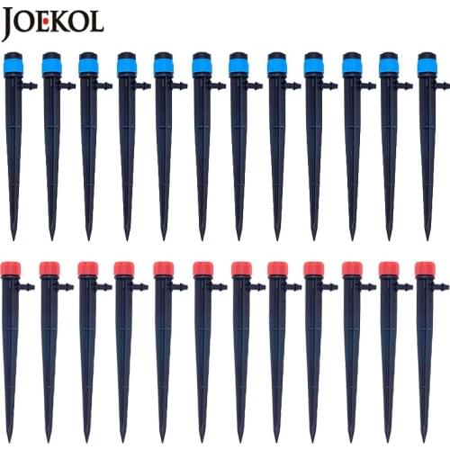 50PCS Garden Watering 13cm Micro Bubbler Drip Irrigation Sprinkler Adjustable Emitters Stake 1/4'' Barb Sprayer Fit 4/7mm Hose