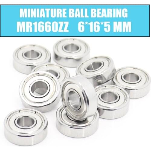 MR1660ZZ Bearing ABEC-1 10PCS 6x16x5 mm Miniature Ball Bearings MR1660 R1660 Z ZZ