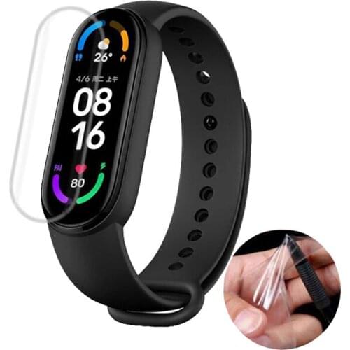 Soft TPU Clear Protective Film Smartband Guard Cover For Xiaomi Mi Band 6/5/4 Smart Miband Full Screen Protector Accessories
