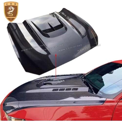 Top Design Front Bonnet Cover Carbon Fiber Engine Hood For Ford Mustang 2015 2016 Car Accessories