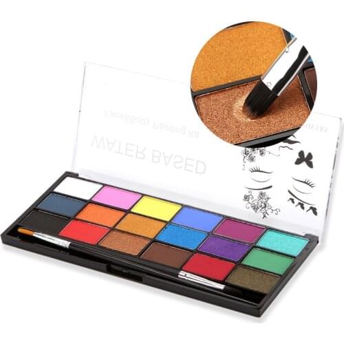 18-color water-based face color drama performance makeup face color Halloween makeup body painting pigment dropshipping