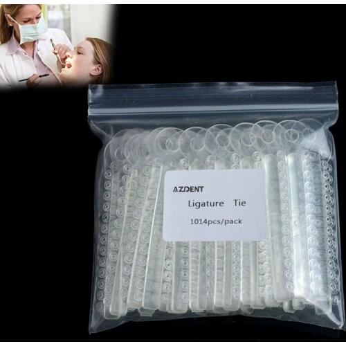 Dental Oral Orthodontic Multi-Colored Ligature Ties Dentist Tools 1014 pcs/bag Rubber Elastic Bands for Brackets