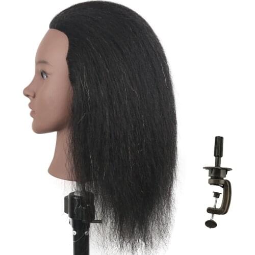 Training Mannequin Head Hairstyles Real Hair Styling Head With Hair Doll Head Hair Mannequins Manniquin Head Hairdresser Doll