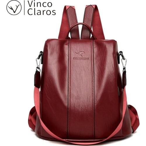 High Quality Leather Anti-theft Backpack Women Travel Large Capacity Backpacks Designer Softback Mochila Brand Cute Bags New