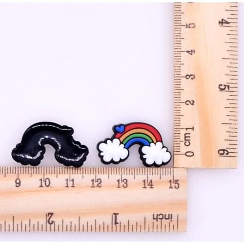 10 pcs DIY Craft Soft Patches Accessory Colorful Clouds Star Moon Sun Rainbow Flatback Soft PVC Patches