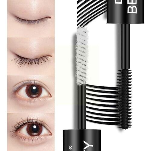 3D Mascara Makeup Lengthening Eyelash Extension Curly Fast Long-wearing Fiber Dry long Silk and Eyelashes Dense Black Lasti L4Y5