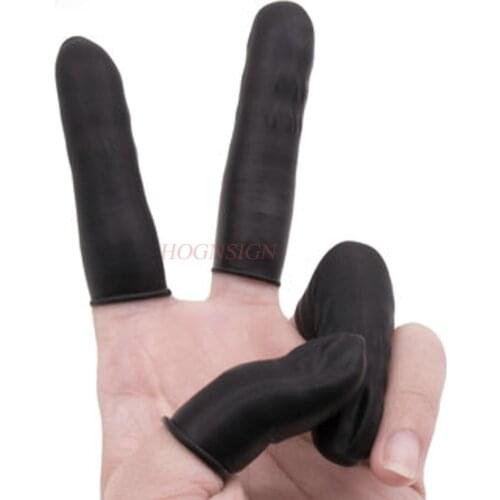 500g Black non-slip latex finger sets disposable rubber wear-resistant thickening labor insurance industrial protective finger