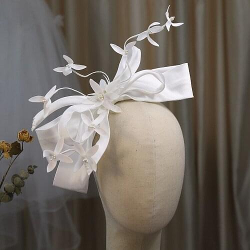 Satin Bow Bridal Wedding Headdress Travel Shooting Location Styling Accessories