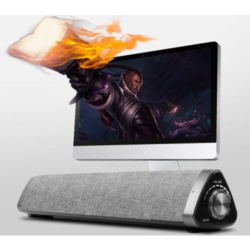 Wireless Bluetooth Soundbar 10W Remote Control Home Desktop Portable Stereo HiFi Bass Microphone Loudspeaker Subwoofer Soundbox