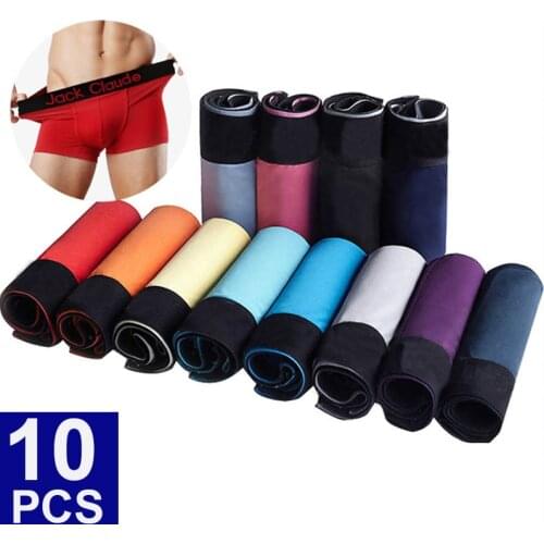 1.7$/PC 10Pcs/lot Brand Boxers Underwear Men Jack Claude Modal Cotton Men Boxers Sexy Boxershorts Men Boxers Hombre Homme Shorts