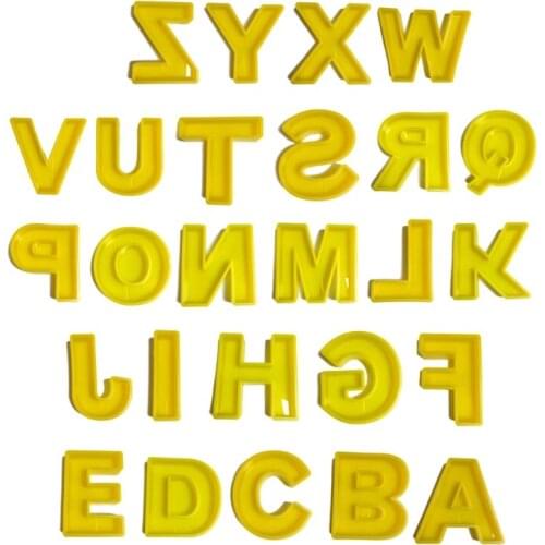 Large Alphabet Ornaments Epoxy Resin Mold A-Z Letters Home Decor Silicone Mold