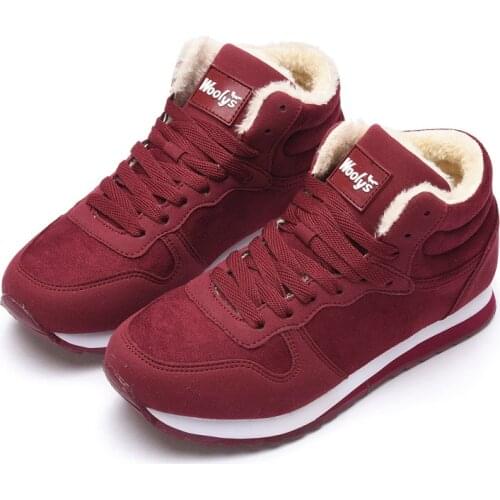 Winter Men and Women Couples Warm Cotton Shoes Botines Mujer Snow Boots Women Fur Ankle Boots Men Flat Casual Shoes Size 36-48