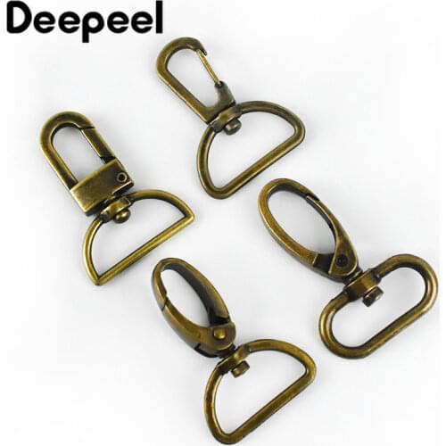20pcs Deepeel 25mm Bronze Metal Buckles Lobster Clasp Swivel Snap Hooks Dog Collar Carabiner Keyring Buckle DIY Bags Accessories