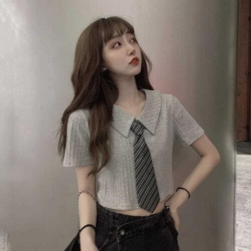 CHAXIAOA Women's Knitted T-shirts