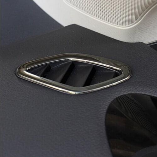 Car Styling Auto Conditioner Air Outlet Decoration Cover Trim Stainless Steel for MG ZS 2018 2019 2020 Accessories 2 Pieces/set