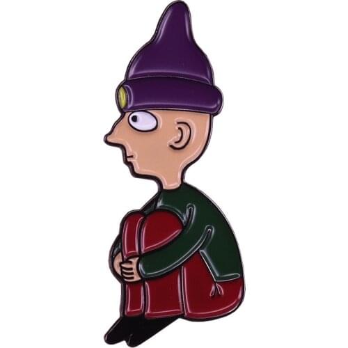 Robin Radiohead Enamel Pin the revolutionary song "Paranoid Android" character Badge Animated Music jewelry