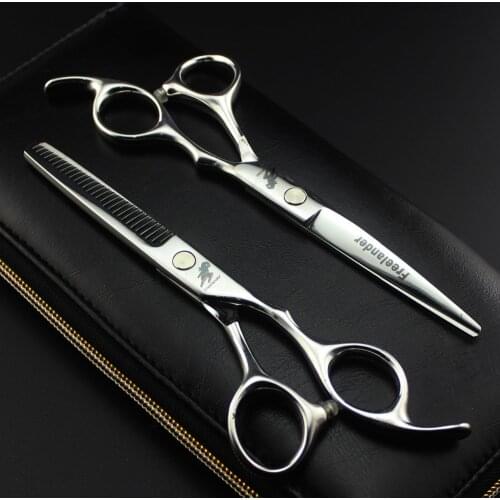 "Freelander Flat Screw Hairdressing Scissors Barber Shears Liu Hai Scissors Tooth Scissors Thin Affordable 6.0 Inch Model Number