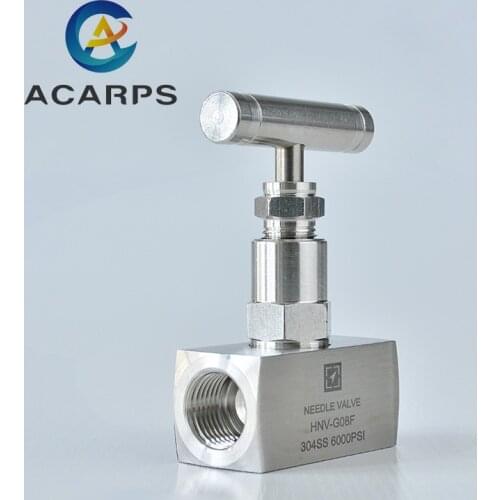 1/4" 3/8" 1/2" BSP Female High Pressure Stainless Steel 304 Shut Off Needle Globe Valve J13-250P Crane Flow Control