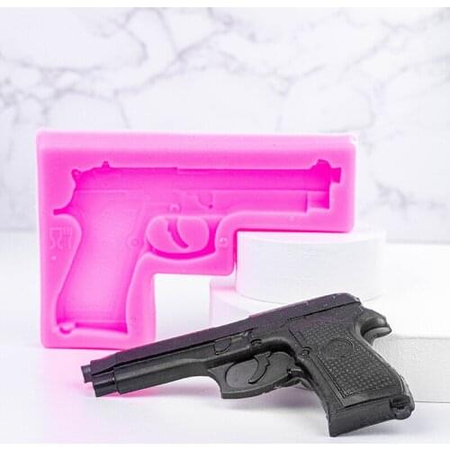 Creative Mini Pistol Resin Charm Molds For DIY Gun Jelly Baking Tool Making Jewelry Accessory