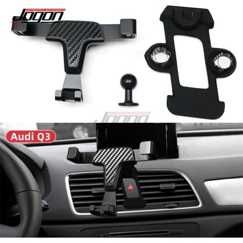 LHD For Audi Q3 2013 2014 2015 2016 2017 2018 CUSTOM MADE Gravity Phone Holder Auto-Lock Firm Mount Car Accessories Carbon Look