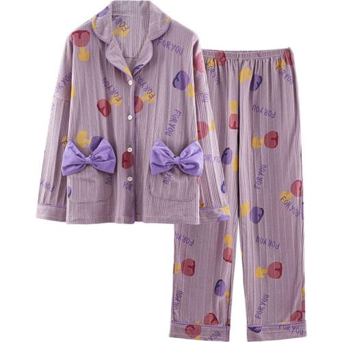 LuckBN Women's Long Sleeve Pajamas