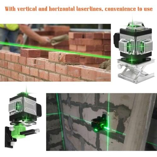 Multifunctional 16 Lines Laser Level Self-leveling Function Leveling Tool Omnidirectional with Vertical Horizontal Oblique Line