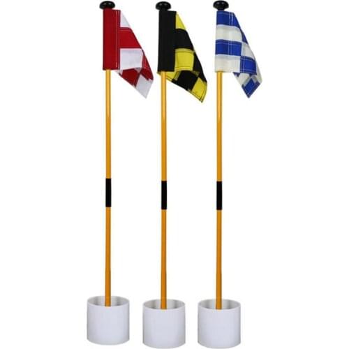 Reusable Golf Flagpole Detachable Putting Green Flag Stick Multifunction Plastic Backyard Practice Golf Hole Pole Cup Flag Stick