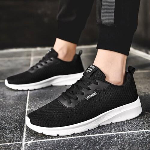 Sneakers Men Casual Sport Shoes Mesh Breathable Slip on Male Outdoor Running Shoes Men Shoes Men Sneakers Flats Plus Size 39-48