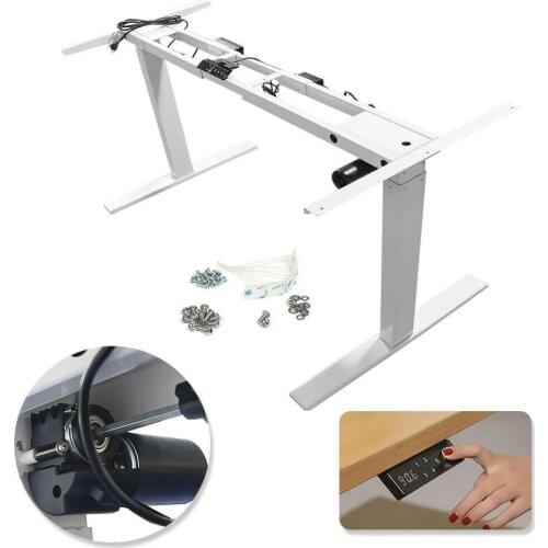 500mm Sit-Stand Height Adjustable Desk Frame Table Desk Frame Single Motor 180lb Load Office Study Use