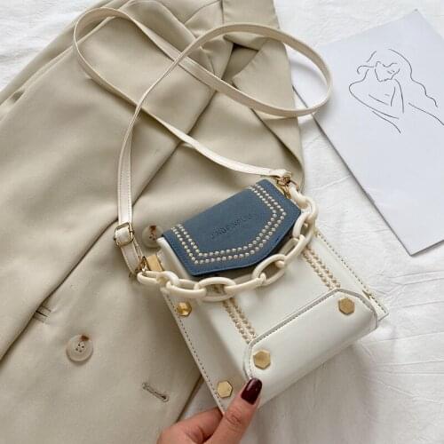 2021 New Fashion Small Women Shoulder Bag for Phone Luxury Design Chain Pu Leather Crossbody Purse Bags Spring Summer