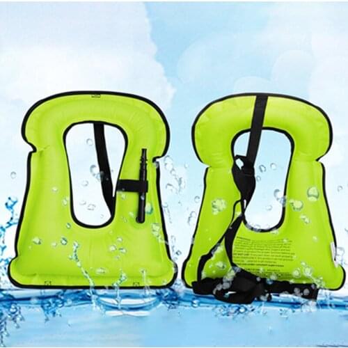 Floating Portable Life Vest Buoyancy Snorkeling Swimming Inflatable Safe Adjustable Belt Buckled Lightweight Buoyancy Life Wear