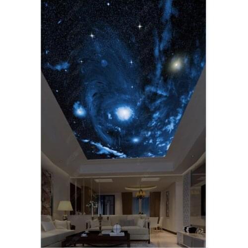 Custom wallpapers 3d ceiling wallpaper for walls 3 d Beautiful starry sky HD big picture childrens room ceiling zenith painting