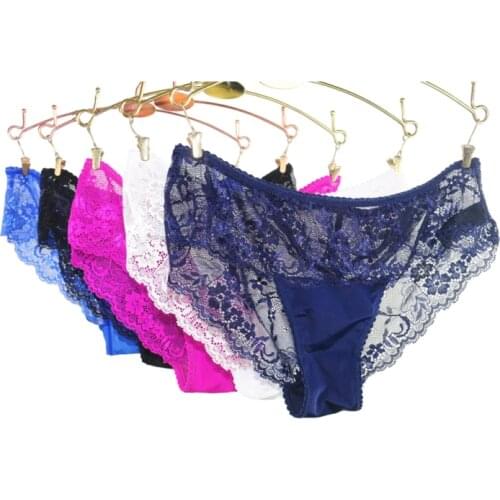Sexy Woman Panties women boy shorts underwear Lace String Plus size Female Lingerie See through S M L XL XXL XXXL 5pcs/lot