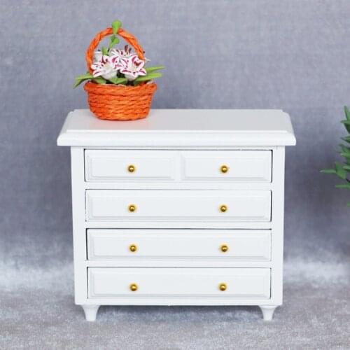 1/12 Scale Dollhouse Cabinet Living Room Bedroom Cabinet for Dollhouse