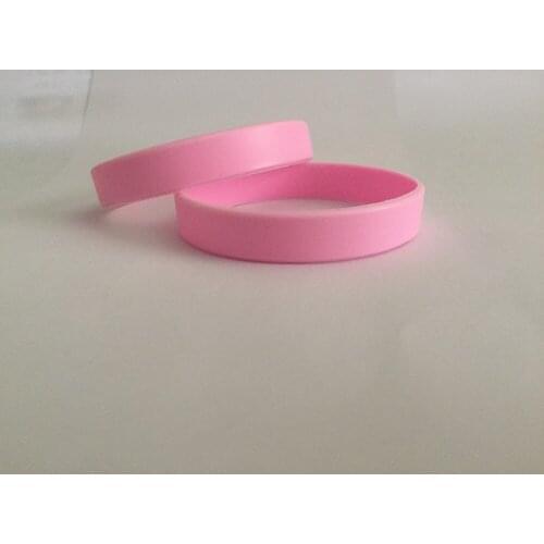 Silicone bracelet SILICONE BRACELET Pink color 202*12*2MM Free Shipping
