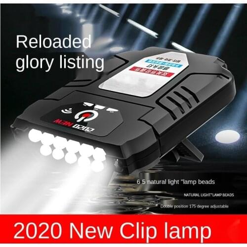 LED Cap Light Clip Hat Head Lamp Motion Induction Portable Rechargeable Waterproof Lamp Fishing Dropshipping