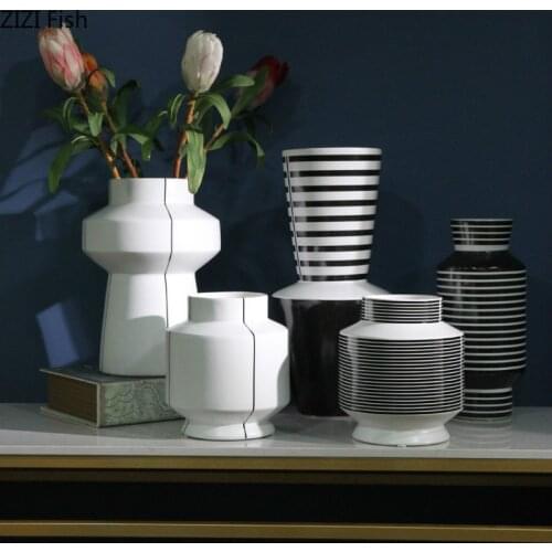 Creative Abstract Ceramic Vase Decoration Flower Arrangement Flower Pot Desktop Decoration Crafts Living Room Decoration Artwork